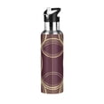 thumbnail image 1 of Yayeee 20oz Insulated Water Bottle Double Wall Stainless Steel with Flip Straw Lid, Gold Abstract Pattern, 1 of 7