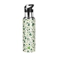 thumbnail image 1 of Yayeee 20oz Insulated Water Bottle Double Wall Stainless Steel with Flip Straw Lid, Green Triangles Pattern, 1 of 7