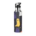 thumbnail image 1 of Yayeee 20oz Insulated Water Bottle Double Wall Stainless Steel with Flip Straw Lid, Halloween Colorful Ghosts, 1 of 7
