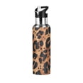 thumbnail image 1 of Yayeee 20oz Insulated Water Bottle Double Wall Stainless Steel with Flip Straw Lid, Leopard Pattern, 1 of 7