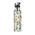 thumbnail image 1 of Yayeee 20oz Insulated Water Bottle Double Wall Stainless Steel with Flip Straw Lid, Light Green Floral Pattern, 1 of 7