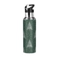 thumbnail image 1 of Yayeee 20oz Insulated Water Bottle Double Wall Stainless Steel with Flip Straw Lid, New Year Tree Pattern, 1 of 7