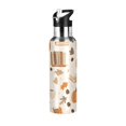 thumbnail image 1 of Yayeee 20oz Insulated Water Bottle Double Wall Stainless Steel with Flip Straw Lid, Orange Fall Pumpkin, 1 of 7