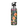 thumbnail image 1 of Yayeee 20oz Insulated Water Bottle Double Wall Stainless Steel with Flip Straw Lid, Orange Mushroom, 1 of 7