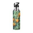 thumbnail image 1 of Yayeee 20oz Insulated Water Bottle Double Wall Stainless Steel with Flip Straw Lid, Orange Tree Pattern, 1 of 7