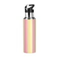 thumbnail image 1 of Yayeee 20oz Insulated Water Bottle Double Wall Stainless Steel with Flip Straw Lid, Pink and Yellow Striped Pattern, 1 of 7