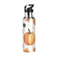 thumbnail image 1 of Yayeee 20oz Insulated Water Bottle Double Wall Stainless Steel with Flip Straw Lid, Pumpkins Pattern, 1 of 7