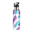 thumbnail image 1 of Yayeee 20oz Insulated Water Bottle Double Wall Stainless Steel with Flip Straw Lid, Purple Drawing, 1 of 7