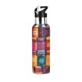 thumbnail image 1 of Yayeee 20oz Insulated Water Bottle Double Wall Stainless Steel with Flip Straw Lid, Purple Jar, 1 of 7