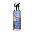 thumbnail image 1 of Yayeee 20oz Insulated Water Bottle Double Wall Stainless Steel with Flip Straw Lid, Purple Window Scene, 1 of 7