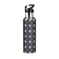thumbnail image 1 of Yayeee 20oz Insulated Water Bottle Double Wall Stainless Steel with Flip Straw Lid, Red Fireworks Pattern, 1 of 7