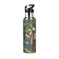 thumbnail image 1 of Yayeee 20oz Insulated Water Bottle Double Wall Stainless Steel with Flip Straw Lid, Retro Pine Tree, 1 of 7