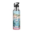 thumbnail image 1 of Yayeee 20oz Insulated Water Bottle Double Wall Stainless Steel with Flip Straw Lid, Sea Boat, 1 of 7