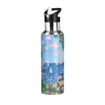 thumbnail image 1 of Yayeee 20oz Insulated Water Bottle Double Wall Stainless Steel with Flip Straw Lid, Sea Window, 1 of 7
