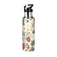 thumbnail image 1 of Yayeee 20oz Insulated Water Bottle Double Wall Stainless Steel with Flip Straw Lid, Small Strawberry Pattern, 1 of 7