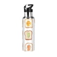 thumbnail image 1 of Yayeee 20oz Double Wall Stainless Steel Water Bottle with Flip Straw, Various Toasts, 1 of 7