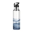 thumbnail image 1 of Yayeee 20oz Double Wall Stainless Steel Water Bottle with Flip Straw, Watercolor Mountains, 1 of 7