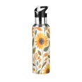 thumbnail image 1 of Yayeee 20oz Insulated Water Bottle Double Wall Stainless Steel with Flip Straw Lid, Watercolor Sunflowers, 1 of 7