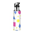 thumbnail image 1 of Yayeee 20oz Insulated Water Bottle Double Wall Stainless Steel with Flip Straw Lid, Yellow Retro Round, 1 of 7