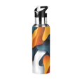 thumbnail image 1 of Yayeee 33oz Insulated Water Bottle Double Wall Stainless Steel with Flip Straw Lid, Abstract Wavy, 1 of 7
