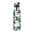 thumbnail image 1 of Yayeee 33oz Double Wall Stainless Steel Water Bottle with Flip Straw, Army Green Camouflage Pattern, 1 of 7