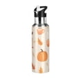 thumbnail image 1 of Yayeee 33oz Insulated Water Bottle Double Wall Stainless Steel with Flip Straw Lid, Beige Fall Acorns Pattern, 1 of 7