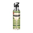 thumbnail image 1 of Yayeee 33oz Insulated Water Bottle Double Wall Stainless Steel with Flip Straw Lid, Black Martini, 1 of 7