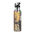 thumbnail image 1 of Yayeee 33oz Insulated Water Bottle Double Wall Stainless Steel with Flip Straw Lid, Bright Skeleton, 1 of 7