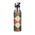 thumbnail image 1 of Yayeee 33oz Insulated Water Bottle Double Wall Stainless Steel with Flip Straw Lid, Checkered Pattern, 1 of 7