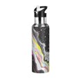 thumbnail image 1 of Yayeee 33oz Insulated Water Bottle Double Wall Stainless Steel with Flip Straw Lid, Colorful White, 1 of 7