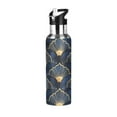 thumbnail image 1 of Yayeee 33oz Insulated Water Bottle Double Wall Stainless Steel with Flip Straw Lid, Elegance Art Pattern, 1 of 7