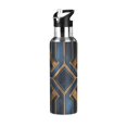 thumbnail image 1 of Yayeee 33oz Insulated Water Bottle Double Wall Stainless Steel with Flip Straw Lid, Elegant Geometric Pattern, 1 of 7
