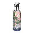 thumbnail image 1 of Yayeee 33oz Insulated Water Bottle Double Wall Stainless Steel with Flip Straw Lid, Floral Vase, 1 of 7