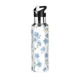 thumbnail image 1 of Yayeee 33oz Insulated Water Bottle Double Wall Stainless Steel with Flip Straw Lid, Forget Me Not, 1 of 7