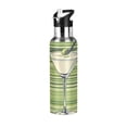 thumbnail image 1 of Yayeee 33oz Insulated Water Bottle Double Wall Stainless Steel with Flip Straw Lid, Green Martini Glass, 1 of 7