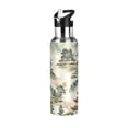 thumbnail image 1 of Yayeee 33oz Insulated Water Bottle Double Wall Stainless Steel with Flip Straw Lid, Green Mountain Pattern, 1 of 7