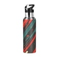 thumbnail image 1 of Yayeee 33oz Insulated Water Bottle Double Wall Stainless Steel with Flip Straw Lid, Green Stars Abstract, 1 of 7