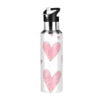 thumbnail image 1 of Yayeee 33oz Insulated Water Bottle Double Wall Stainless Steel with Flip Straw Lid, Hand Drawn Hearts, 1 of 7