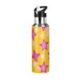 thumbnail image 1 of Yayeee 33oz Insulated Water Bottle Double Wall Stainless Steel with Flip Straw Lid, Large Pink Stars, 1 of 7
