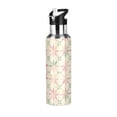 thumbnail image 1 of Yayeee 33oz Double Wall Stainless Steel Water Bottle with Flip Straw, Light Pink Geometric, 1 of 7