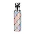 thumbnail image 1 of Yayeee 33oz Insulated Water Bottle Double Wall Stainless Steel with Flip Straw Lid, Orange Art Pattern, 1 of 7