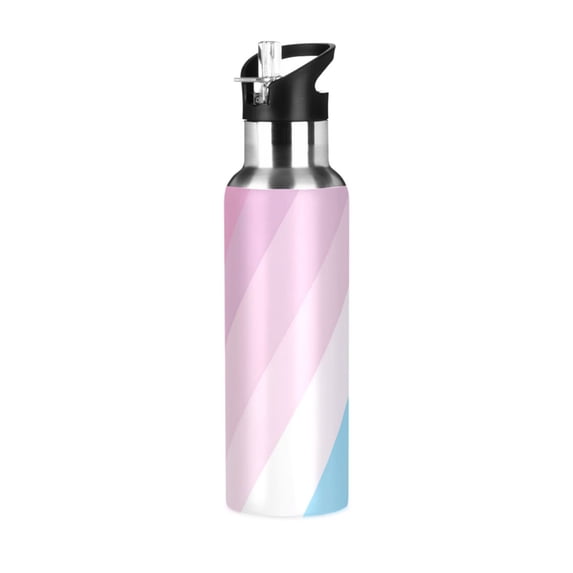 Yayeee 33oz Insulated Water Bottle Double Wall Stainless Steel with Flip Straw Lid, Pink Gradient