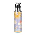 thumbnail image 1 of Yayeee 33oz Double Wall Stainless Steel Water Bottle with Flip Straw, Purple Clouds, 1 of 7