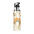thumbnail image 1 of Yayeee 33oz Insulated Water Bottle Double Wall Stainless Steel with Flip Straw Lid, Retro Rainbow, 1 of 7