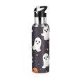 thumbnail image 1 of Yayeee 33oz Insulated Water Bottle Double Wall Stainless Steel with Flip Straw Lid, White Halloween Ghosts, 1 of 7