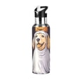 thumbnail image 1 of Yayeee 33oz Insulated Water Bottle Double Wall Stainless Steel with Flip Straw Lid, Yellow Halloween Dog, 1 of 7
