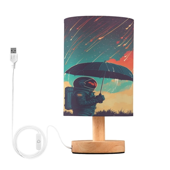 Yayeee Table Lamp for Bedroom Nightstand LED Portable Bedside Warm Light, Astronaut and Sky
