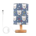 thumbnail image 1 of Yayeee Table Lamp for Bedroom Nightstand LED Portable Bedside Warm Light, Bear Dot Pattern, 1 of 7