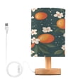 thumbnail image 1 of Yayeee Table Lamp for Bedroom Nightstand LED Portable Bedside Warm Light, Blue Floral Oranges, 1 of 7