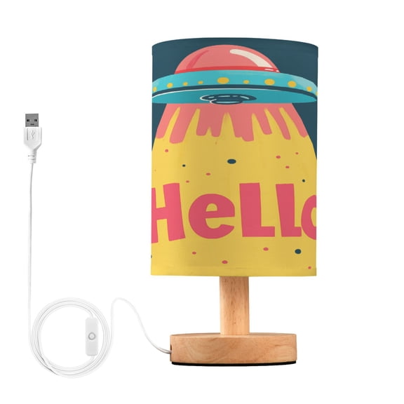 Yayeee Table Lamp for Bedroom Nightstand LED Portable Bedside Warm Light, Blue UFO